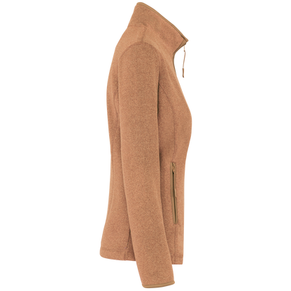 K907 - Chaqueta micropolar con cremallera mujer - Camel Heather - lateral