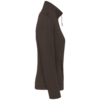 K907 - Chaqueta micropolar con cremallera mujer - Chocolate - lateral