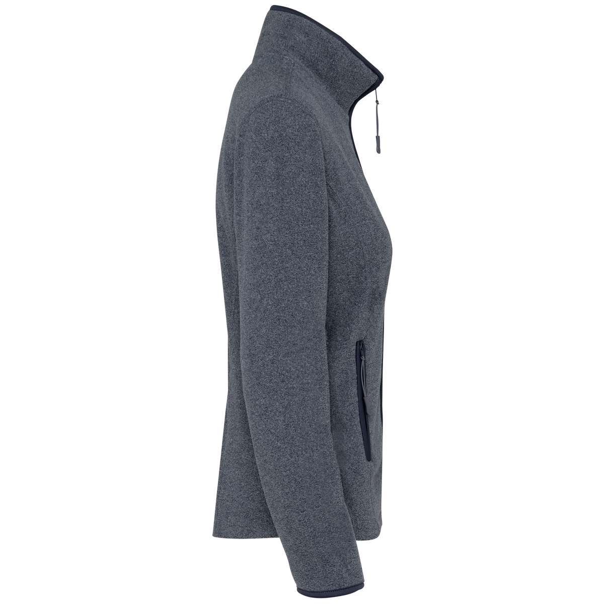 K907 - Chaqueta micropolar con cremallera mujer - French Navy Heather - lateral