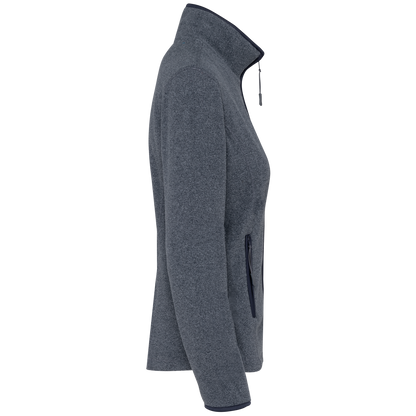 K907 - Chaqueta micropolar con cremallera mujer - French Navy Heather - lateral