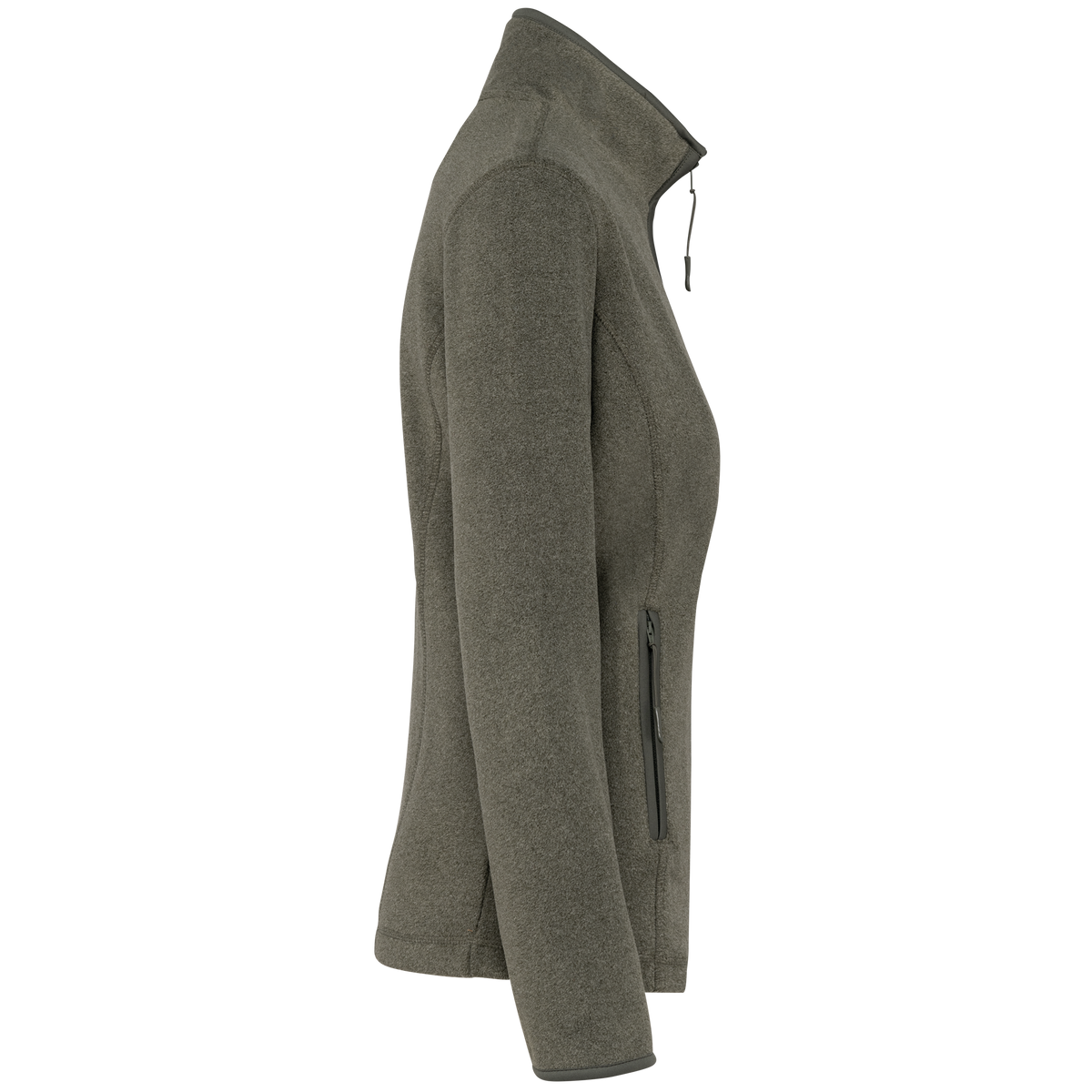 K907 - Chaqueta micropolar con cremallera mujer - Green Marble Heather - lateral