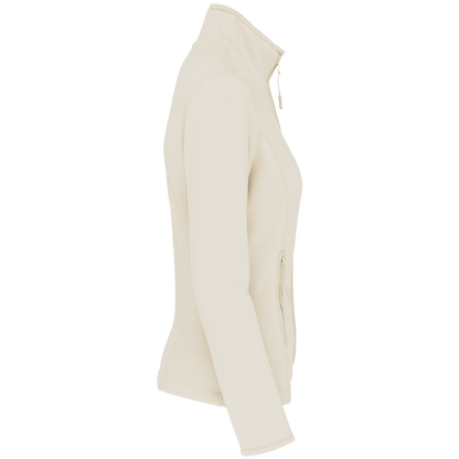 K907 - Chaqueta micropolar con cremallera mujer - Natural - lateral