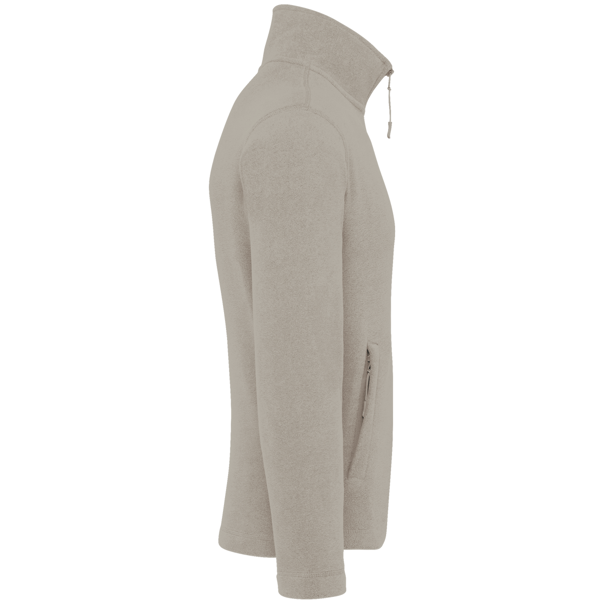 K911 - Chaqueta micropolar con cremallera hombre - Beige - lateral