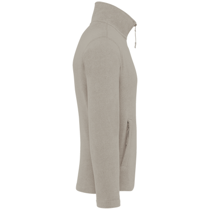 K911 - Chaqueta micropolar con cremallera hombre - Beige - lateral