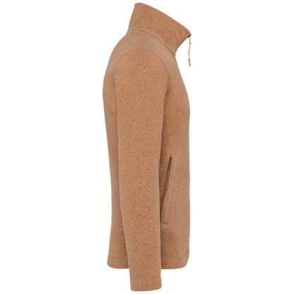 K911 - Chaqueta micropolar con cremallera hombre - Camel Heather - lateral