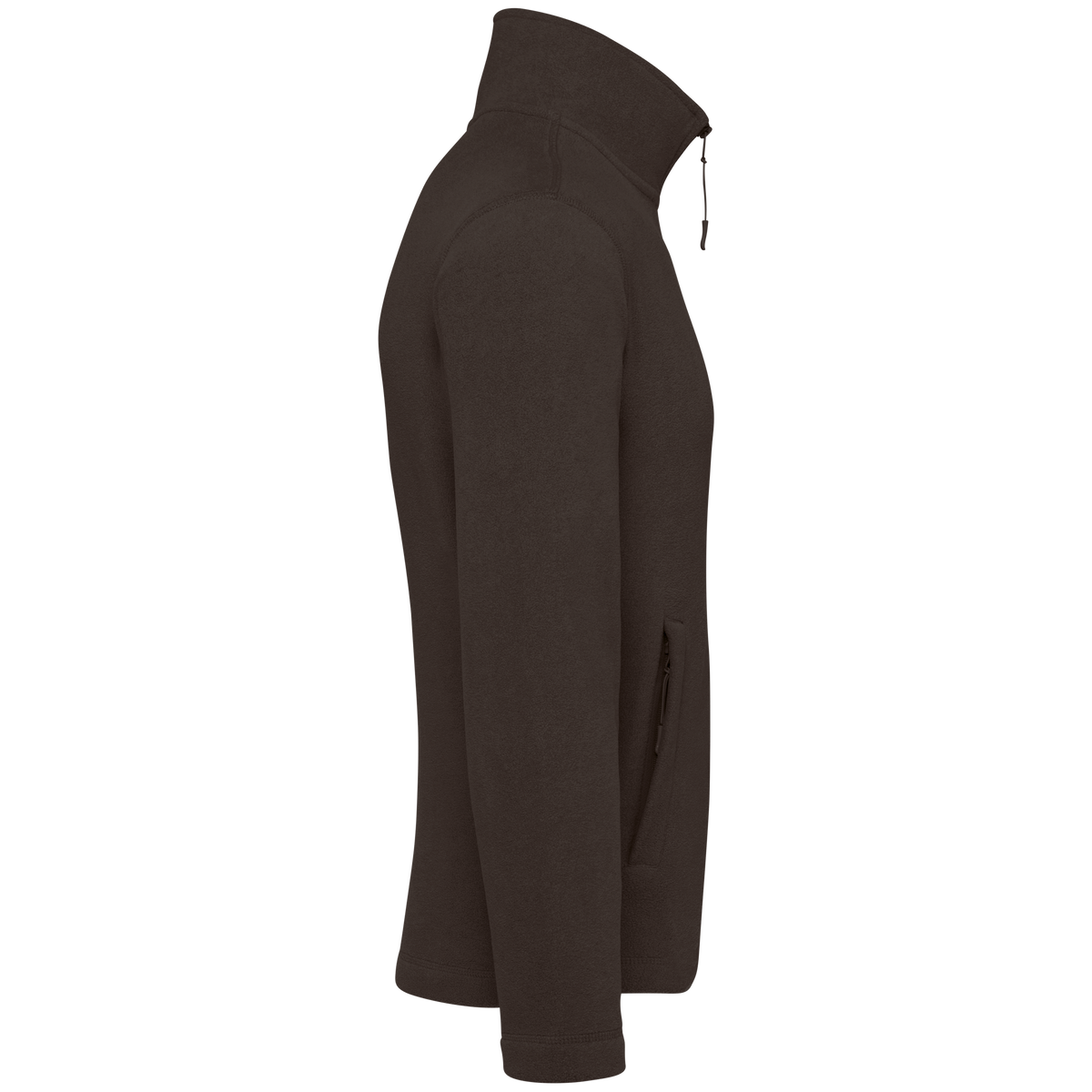 K911 - Chaqueta micropolar con cremallera hombre - Chocolate - lateral