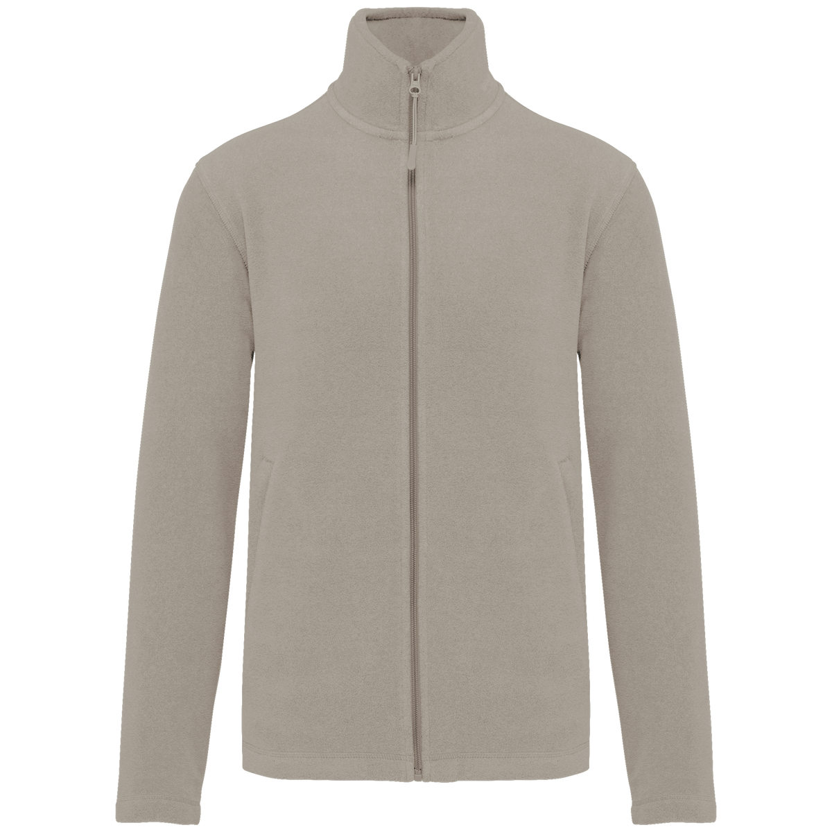 K911 - Chaqueta micropolar con cremallera hombre - Beige - frontal