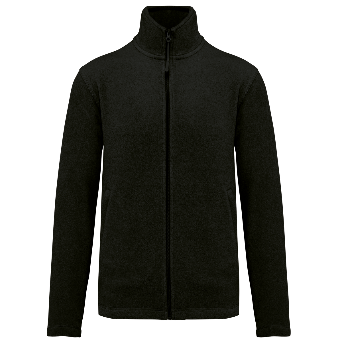 K911 - Chaqueta micropolar con cremallera hombre - Black - frontal
