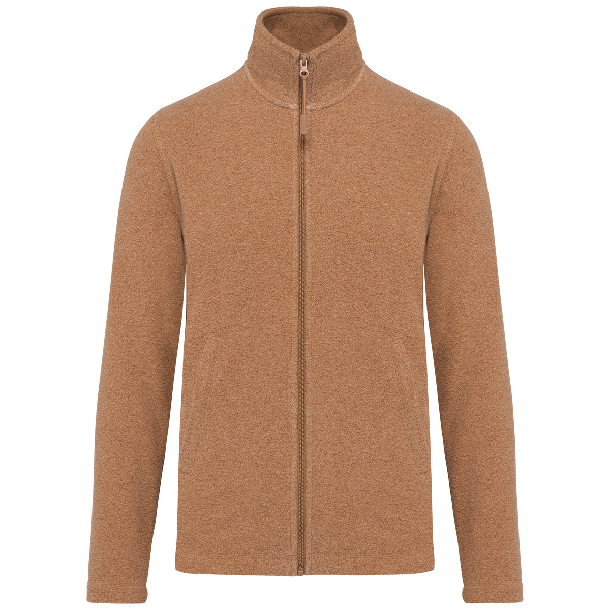 K911 - Chaqueta micropolar con cremallera hombre - Camel Heather - frontal