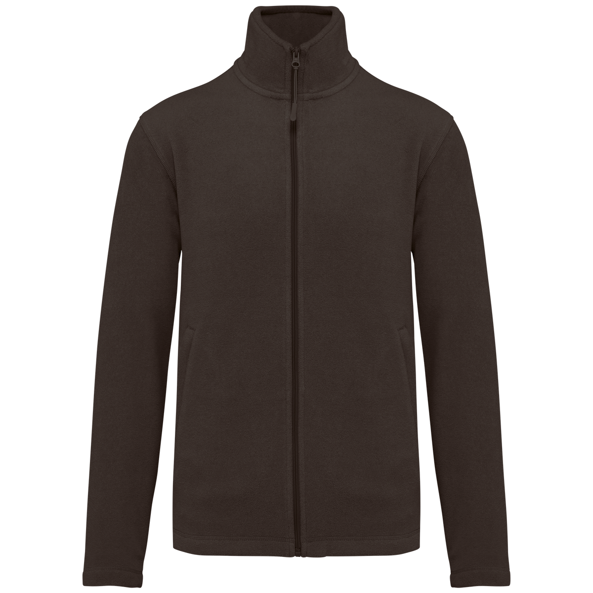 K911 - Chaqueta micropolar con cremallera hombre - Chocolate - frontal
