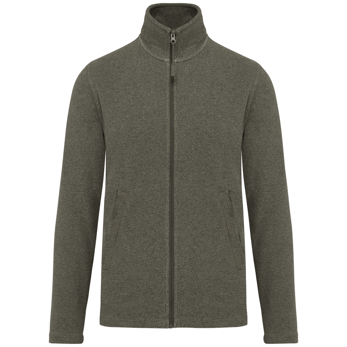 K911 - Chaqueta micropolar con cremallera hombre - Green Marble Heather - frontal