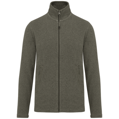 K911 - Chaqueta micropolar con cremallera hombre - Green Marble Heather - frontal