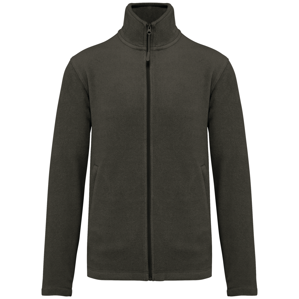 K911 - Chaqueta micropolar con cremallera hombre - Green Olive - frontal