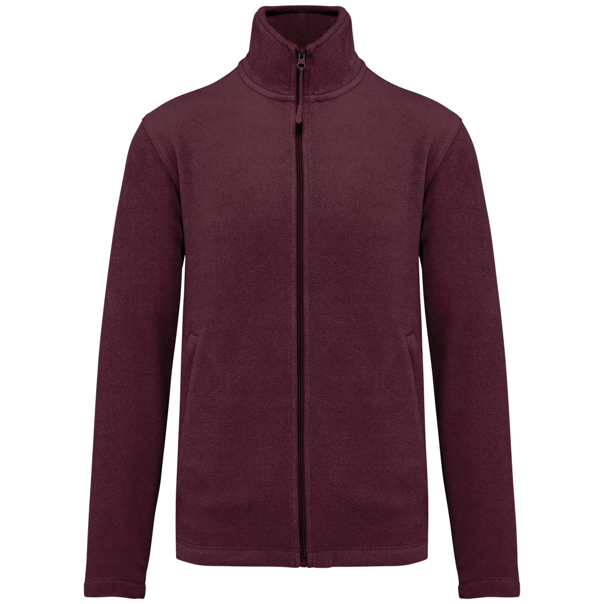 K911 - Chaqueta micropolar con cremallera hombre - Wine - frontal