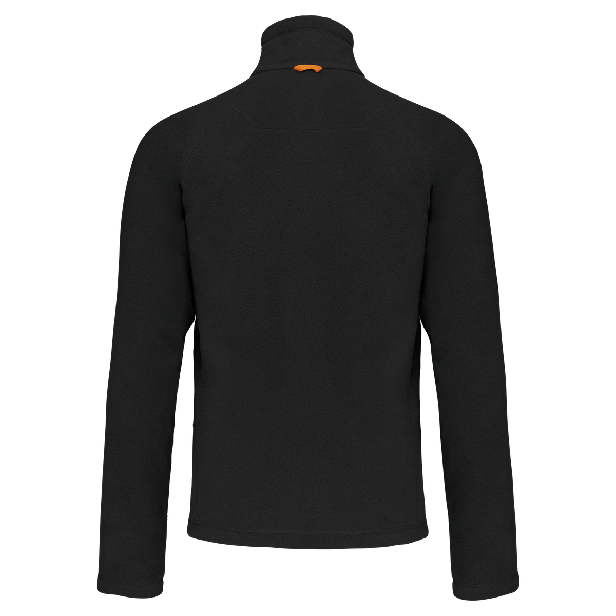 K917 - Chaqueta micropolar con cremallera y mangas raglán hombre - Black - trasera