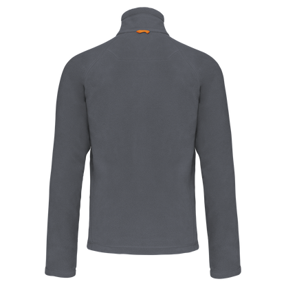 K917 - Chaqueta micropolar con cremallera y mangas raglán hombre - Convoy Grey - trasera
