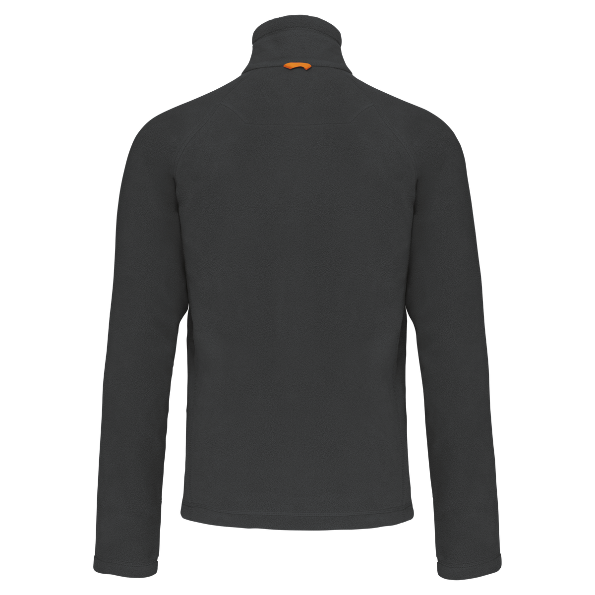 K917 - Chaqueta micropolar con cremallera y mangas raglán hombre - Dark Grey - trasera