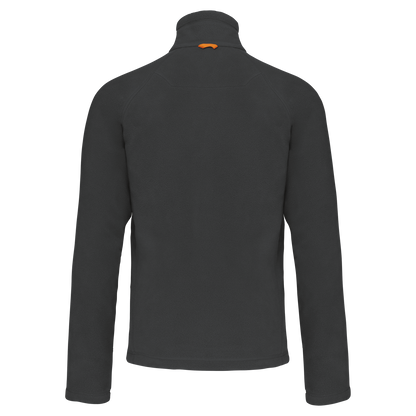 K917 - Chaqueta micropolar con cremallera y mangas raglán hombre - Dark Grey - trasera