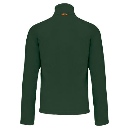 K917 - Chaqueta micropolar con cremallera y mangas raglán hombre - Forest Green - trasera
