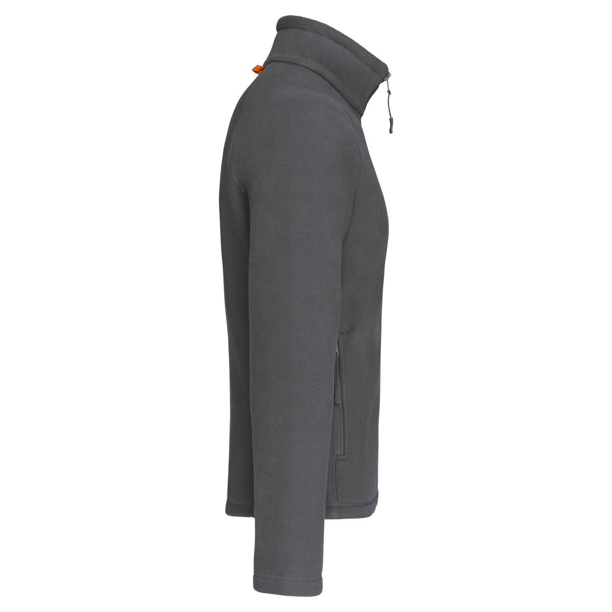 K917 - Chaqueta micropolar con cremallera y mangas raglán hombre - Convoy Grey - lateral