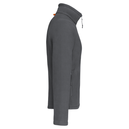 K917 - Chaqueta micropolar con cremallera y mangas raglán hombre - Convoy Grey - lateral