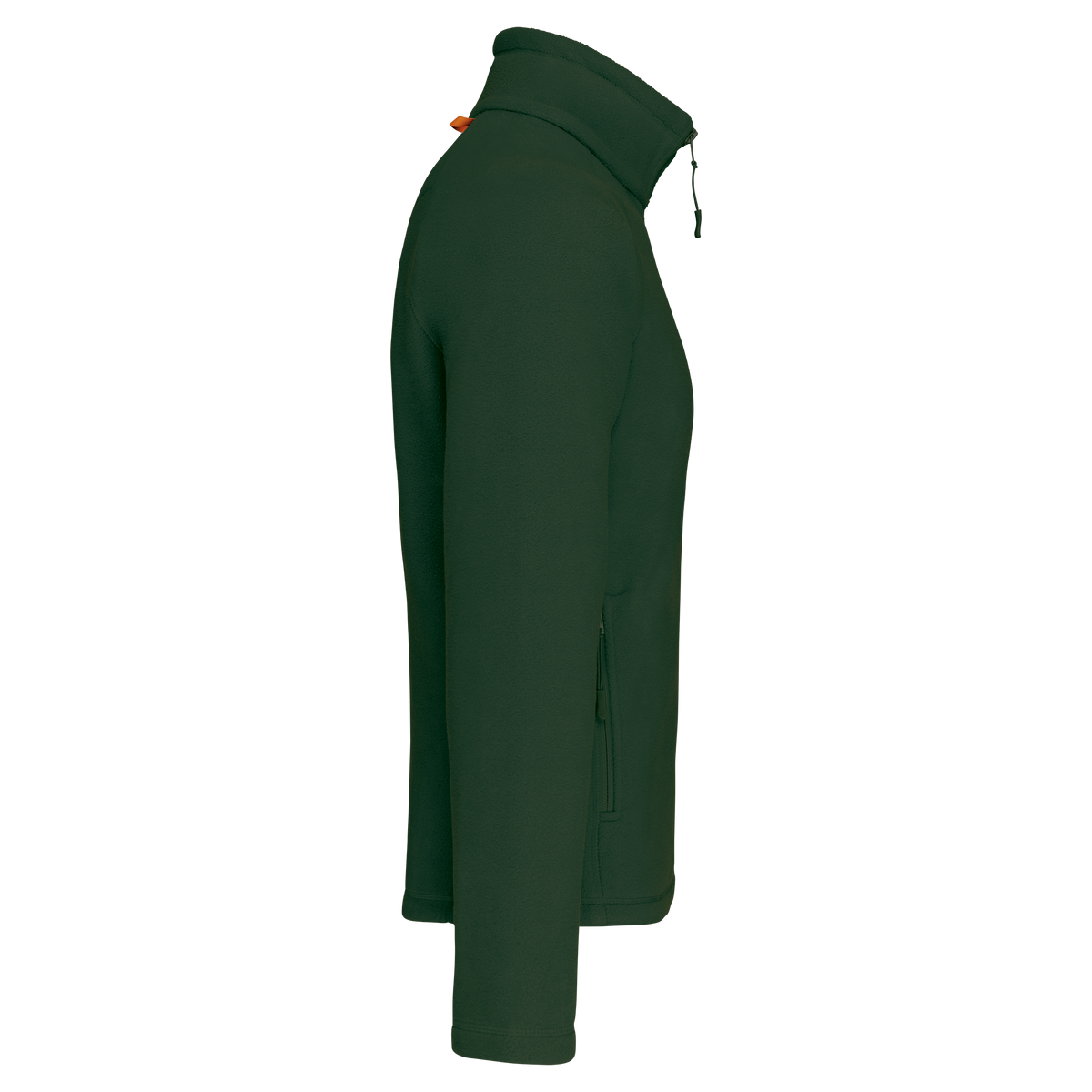 K917 - Chaqueta micropolar con cremallera y mangas raglán hombre - Forest Green - lateral