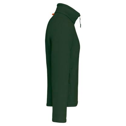 K917 - Chaqueta micropolar con cremallera y mangas raglán hombre - Forest Green - lateral