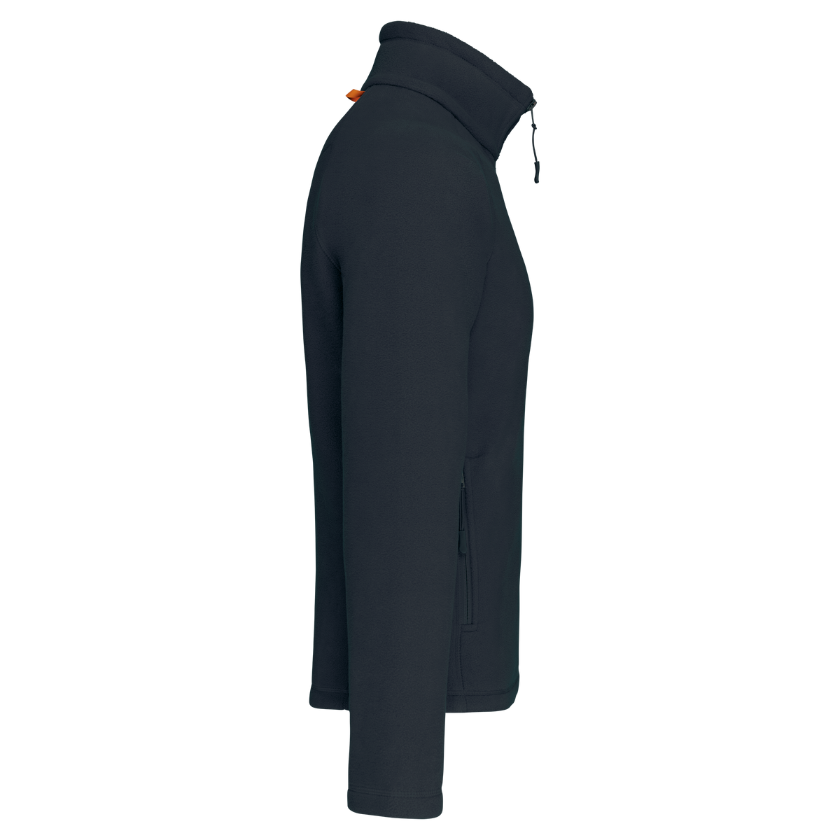 K917 - Chaqueta micropolar con cremallera y mangas raglán hombre - Navy - lateral