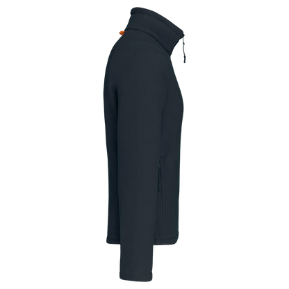K917 - Chaqueta micropolar con cremallera y mangas raglán hombre - Navy - lateral