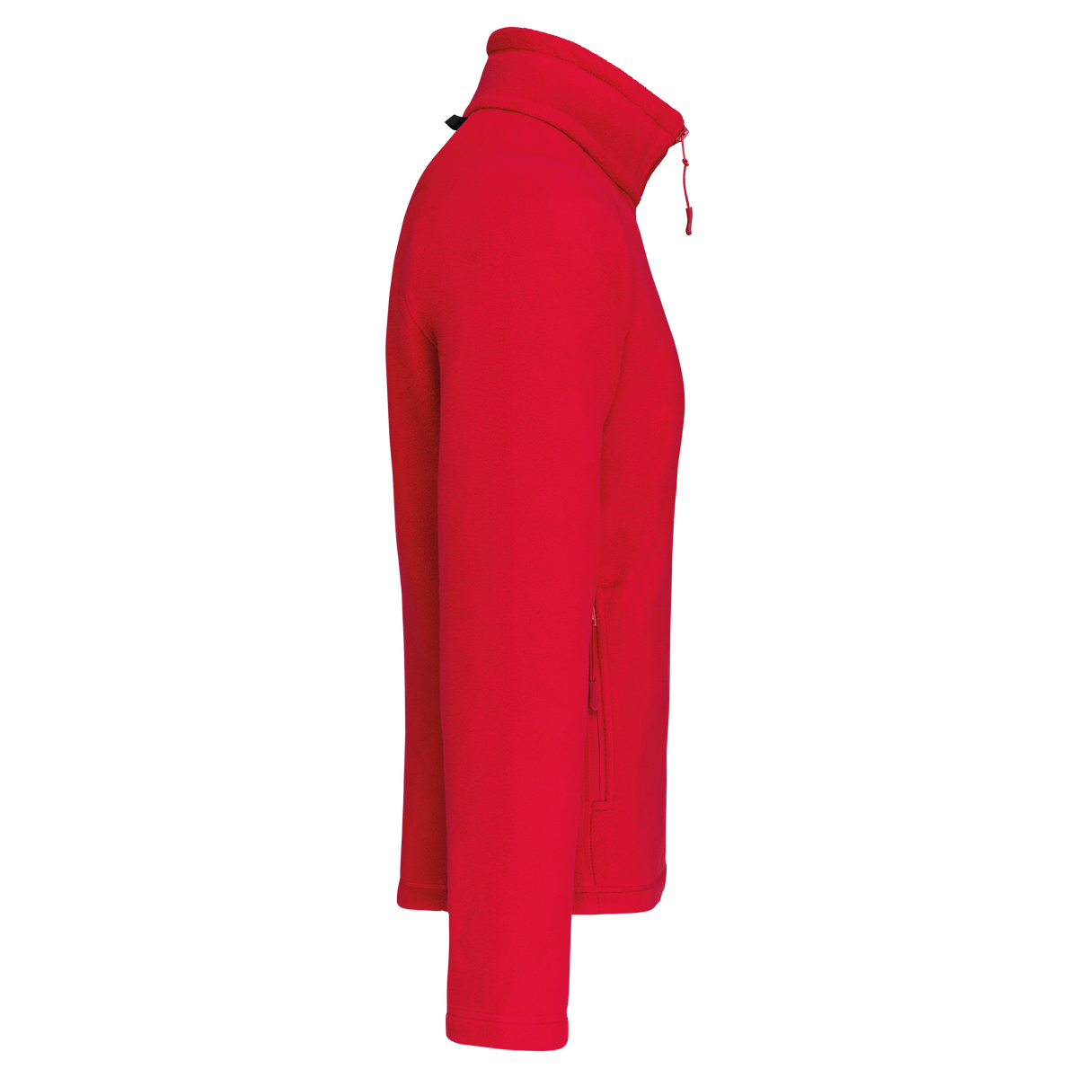 K917 - Chaqueta micropolar con cremallera y mangas raglán hombre - Red - lateral