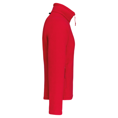 K917 - Chaqueta micropolar con cremallera y mangas raglán hombre - Red - lateral