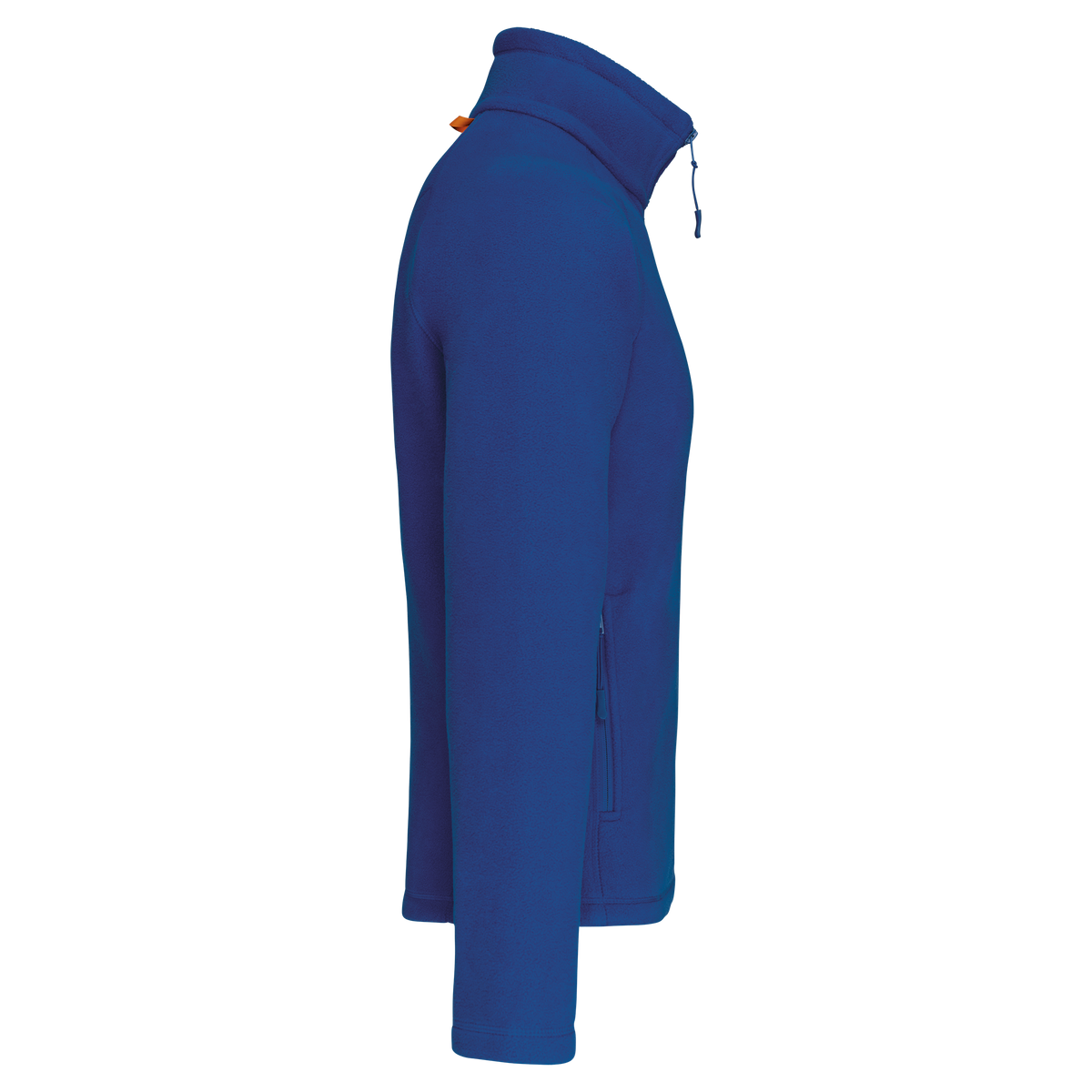 K917 - Chaqueta micropolar con cremallera y mangas raglán hombre - Royal Blue - lateral
