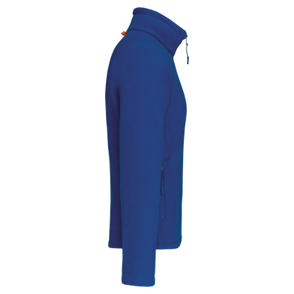 K917 - Chaqueta micropolar con cremallera y mangas raglán hombre - Royal Blue - lateral