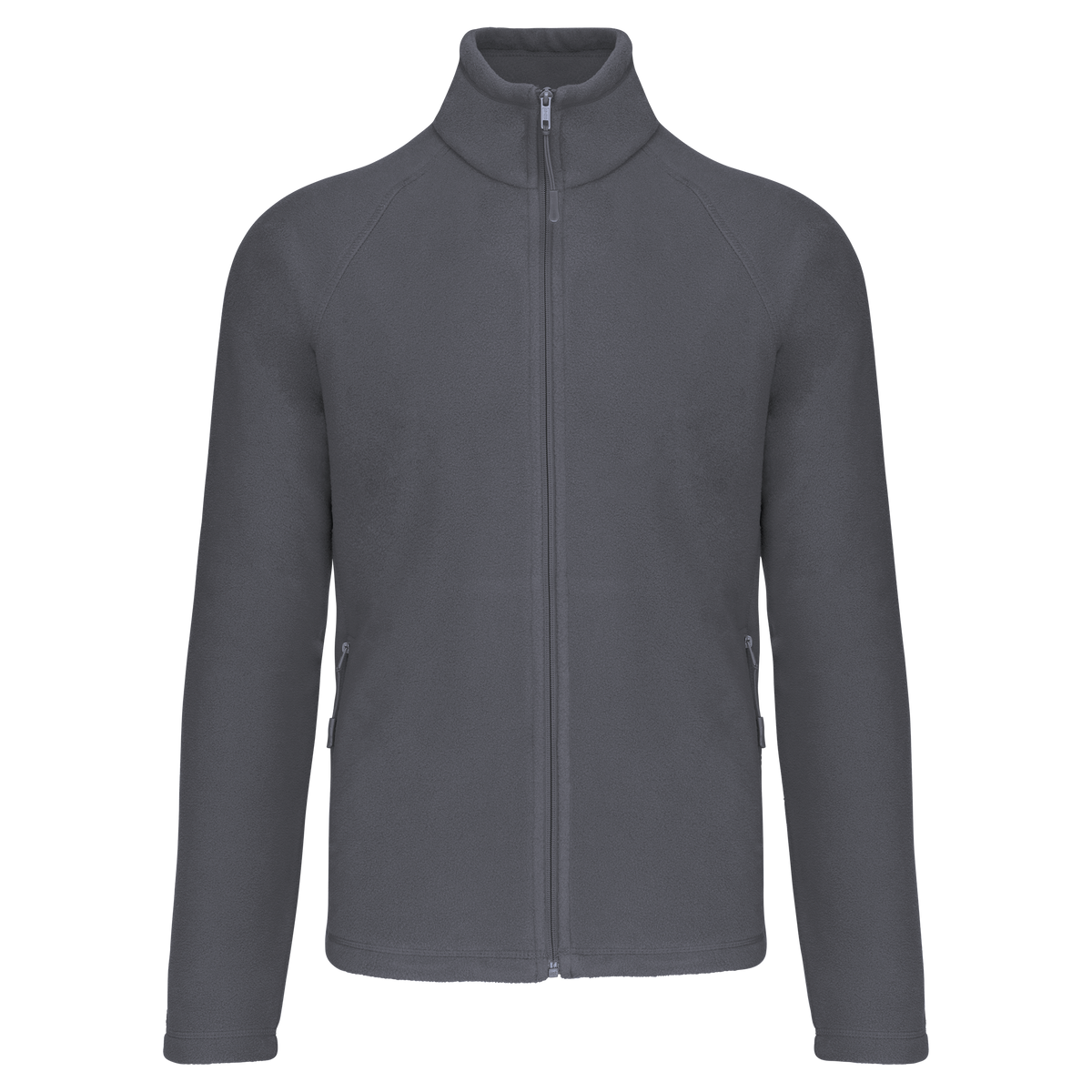 K917 - Chaqueta micropolar con cremallera y mangas raglán hombre - Convoy Grey - frontal