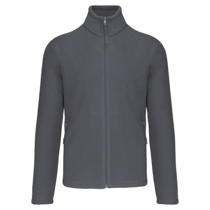 K917 - Chaqueta micropolar con cremallera y mangas raglán hombre - Convoy Grey - frontal