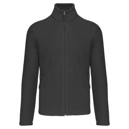 K917 - Chaqueta micropolar con cremallera y mangas raglán hombre - Dark Grey - frontal