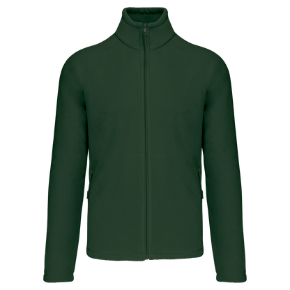 K917 - Chaqueta micropolar con cremallera y mangas raglán hombre - Forest Green - frontal