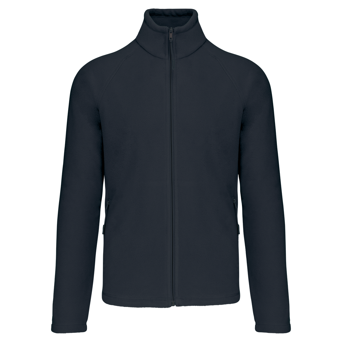 K917 - Chaqueta micropolar con cremallera y mangas raglán hombre - Navy - frontal