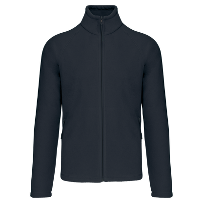 K917 - Chaqueta micropolar con cremallera y mangas raglán hombre - Navy - frontal