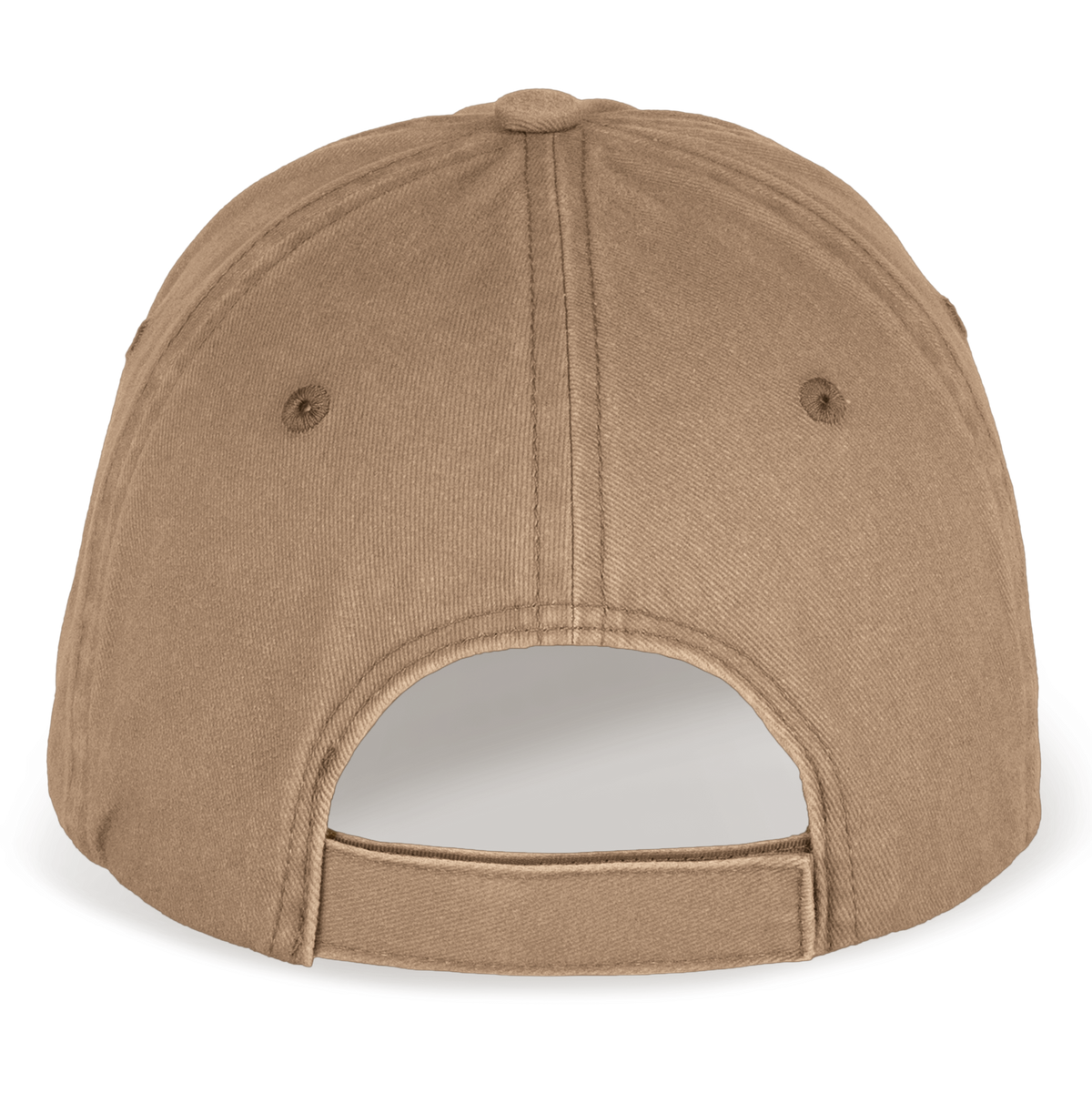 NS040 - Gorra ecorresponsable efecto lavado unisex - Washed Dark Camel - trasera