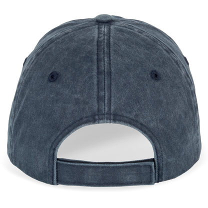 NS040 - Gorra ecorresponsable efecto lavado unisex - Washed Navy Blue - trasera