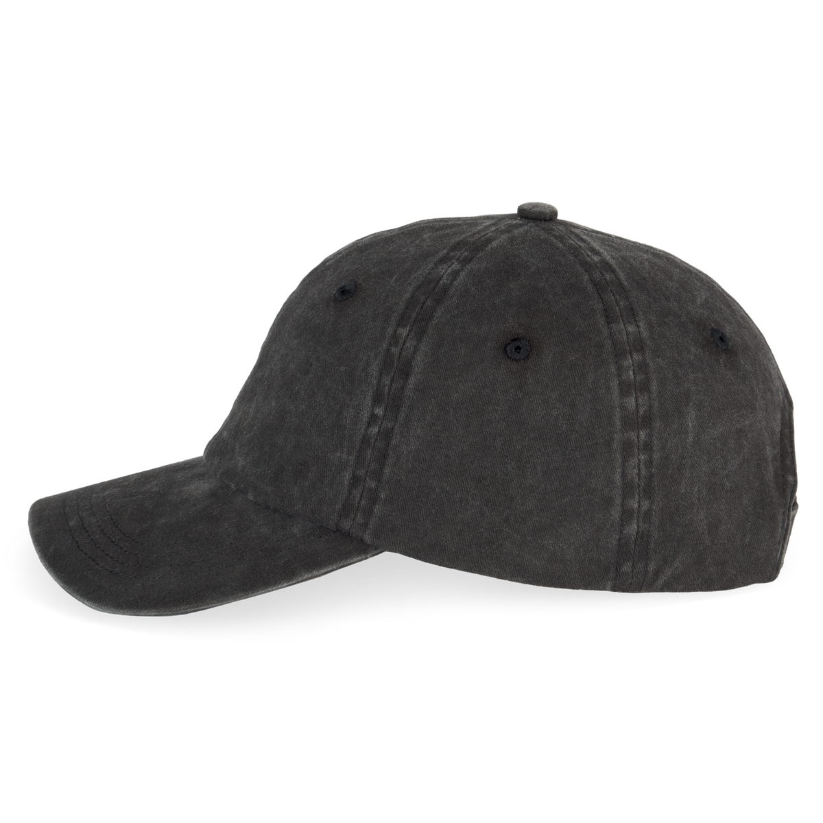 NS040 - Gorra ecorresponsable efecto lavado unisex - Washed black - lateral