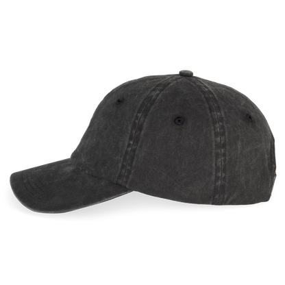 NS040 - Gorra ecorresponsable efecto lavado unisex - Washed black - lateral