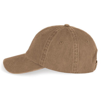 NS040 - Gorra ecorresponsable efecto lavado unisex - Washed Dark Camel - lateral
