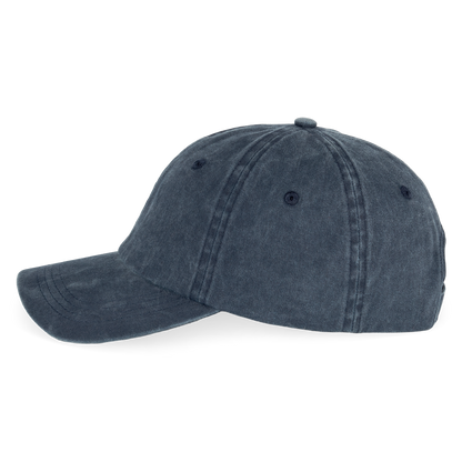 NS040 - Gorra ecorresponsable efecto lavado unisex - Washed Navy Blue - lateral