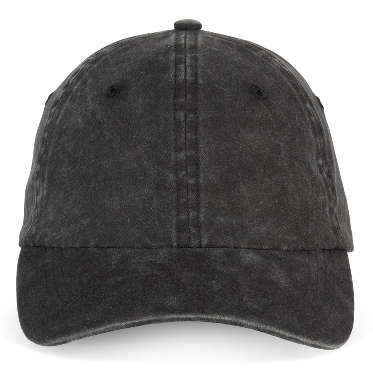 NS040 - Gorra ecorresponsable efecto lavado unisex - Washed black - frontal