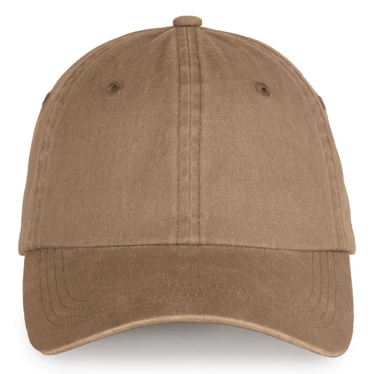 NS040 - Gorra ecorresponsable efecto lavado unisex - Washed Dark Camel - frontal