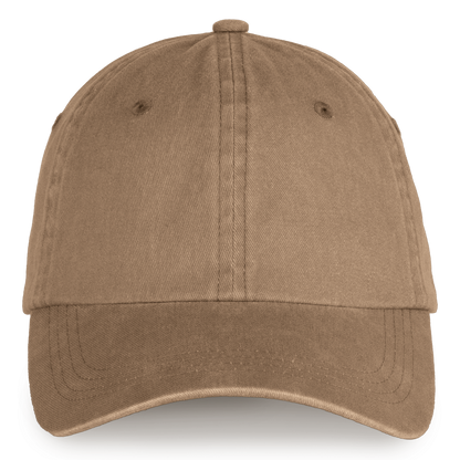 NS040 - Gorra ecorresponsable efecto lavado unisex - Washed Dark Camel - frontal