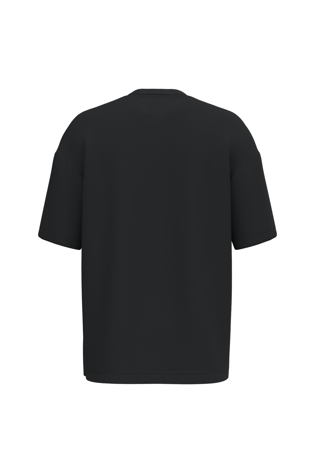 NS332 - Camiseta ecorresponsable oversize hombre - Black - trasera