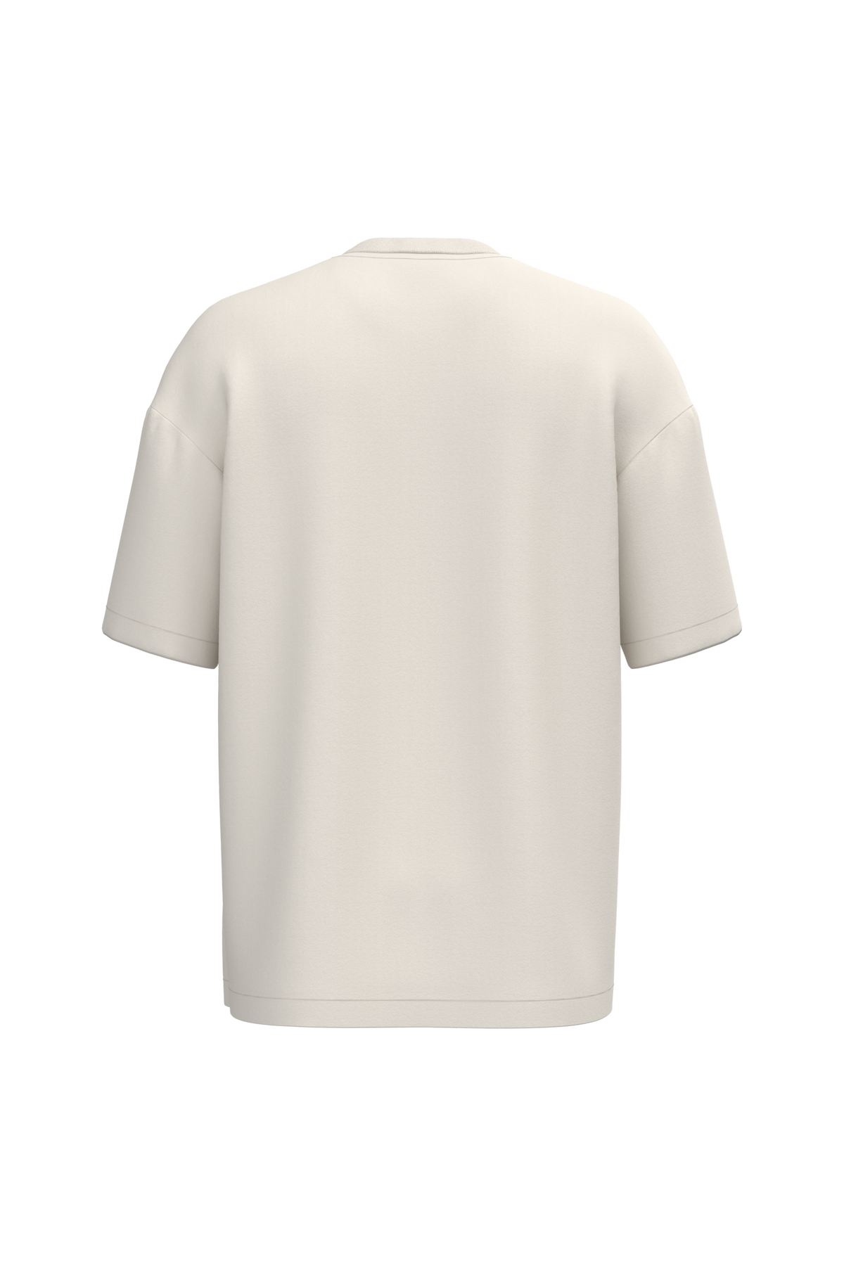 NS332 - Camiseta ecorresponsable oversize hombre - Ivory - trasera